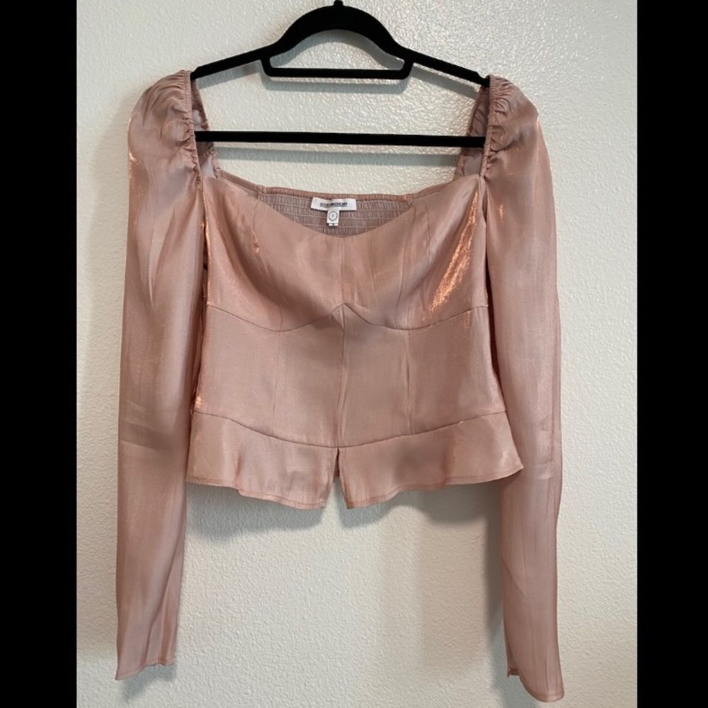 Good American Corset Top Pink Blouse